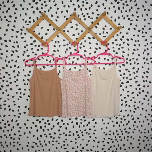 Victory Heart Other - Victory Heart Neutral Ribbed Cami Girls Tank Top Set